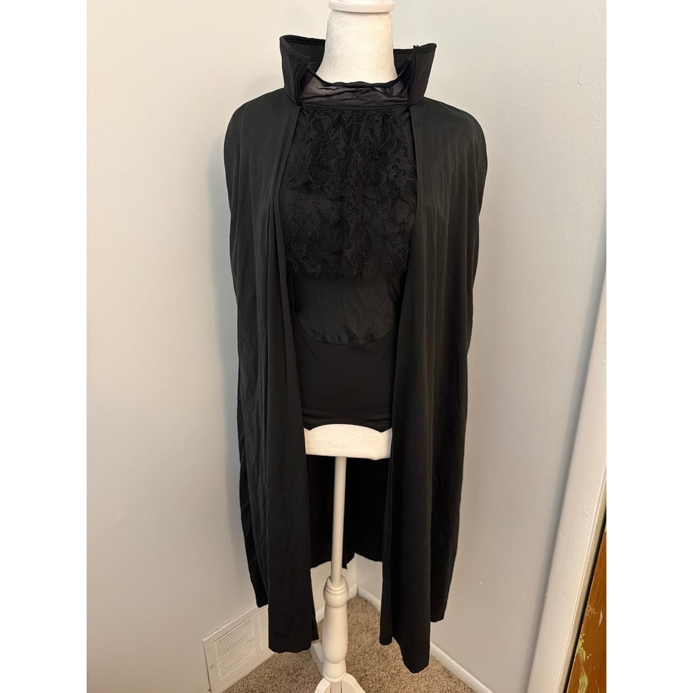 California Costume Collection Headless Horseman Black Cape Top, Goth, Witch